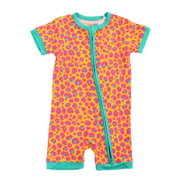 Kelly Leopard Shorty Zip Bamboo Baby Outfit