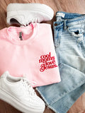 Cool Moms Love Jesus Embroidery Valentines Color Sweatshirt