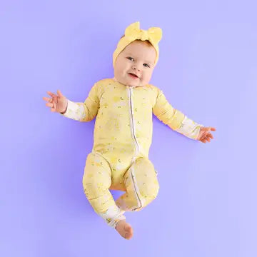 Lola Zip Bamboo One Piece Floral Baby Outfit