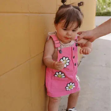 Little Bloomer Pink Corduroy Dress