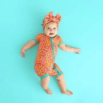 Kelly Leopard Shorty Zip Bamboo Baby Outfit