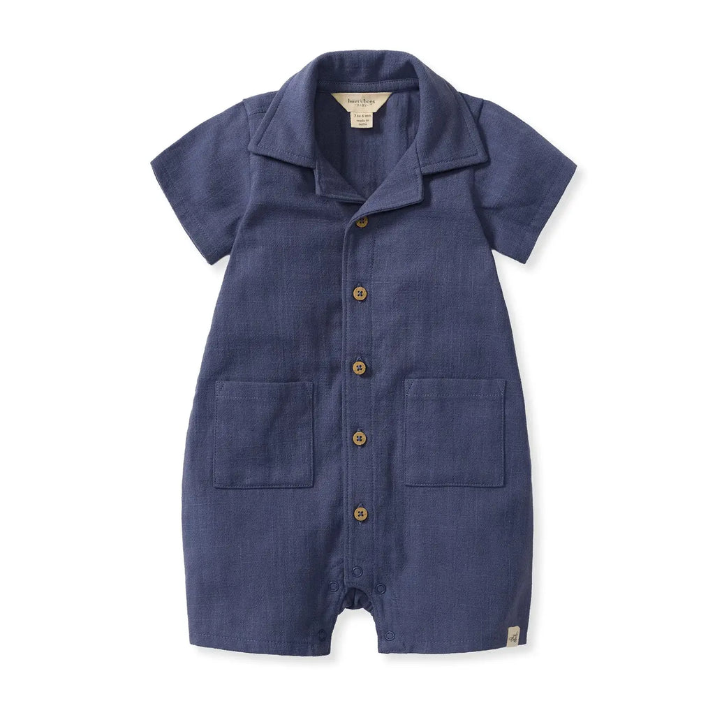 Check Gauze Baby Boy Romper