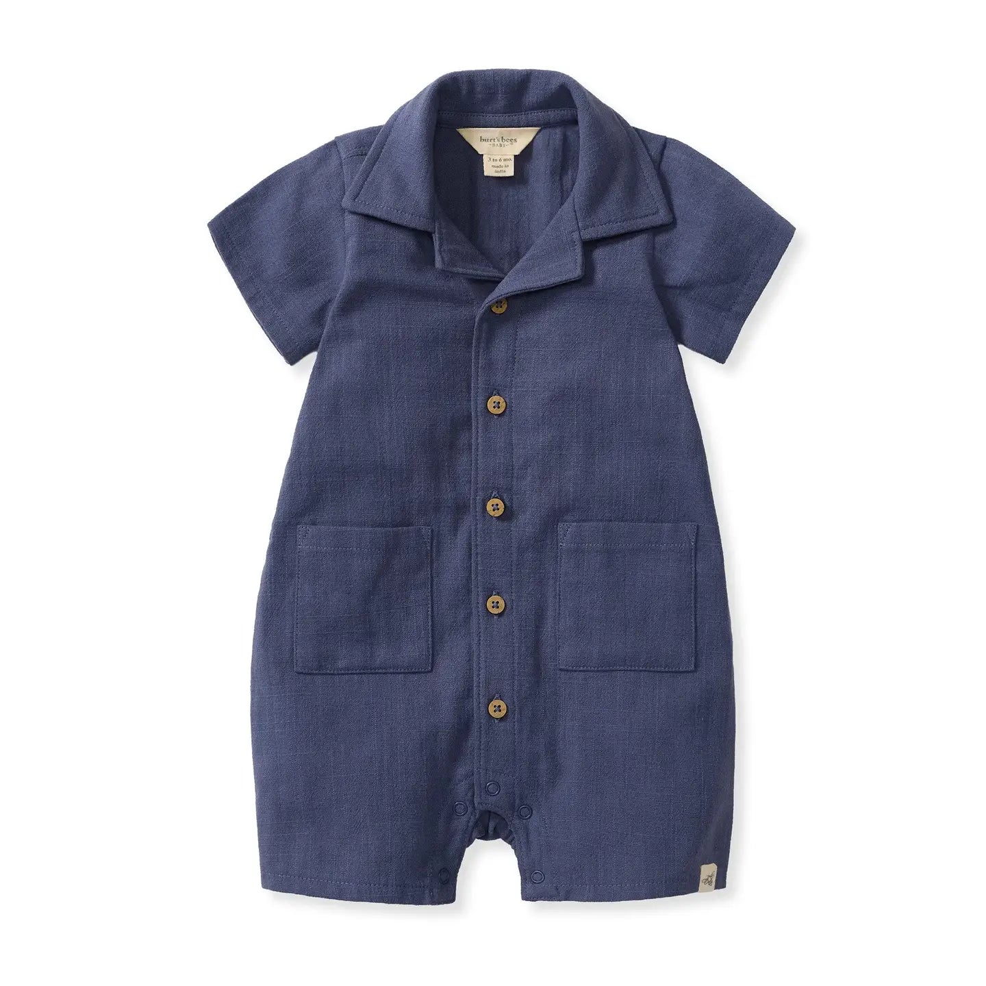 Check Gauze Baby Boy Romper