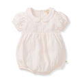 Baby Girl Muslin Collar Bubble Romper