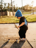 Never Grow Up Blue Graphic T-Shirt