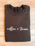 Coffee + Jesus Embroidered Crewneck Sweatshirt