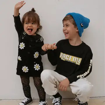 Little Bloomer Black Corduroy Dress