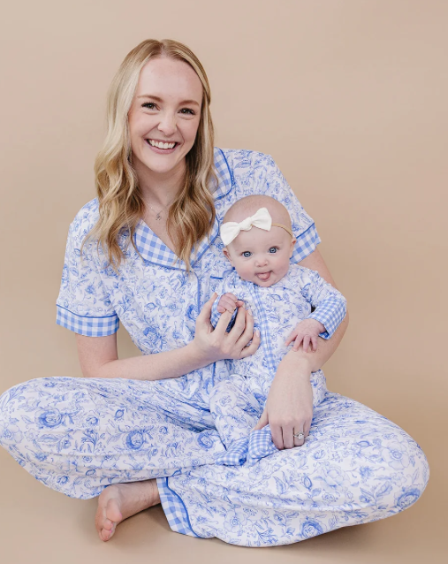 Bamboo Women's Pajamas| Blue Flowers