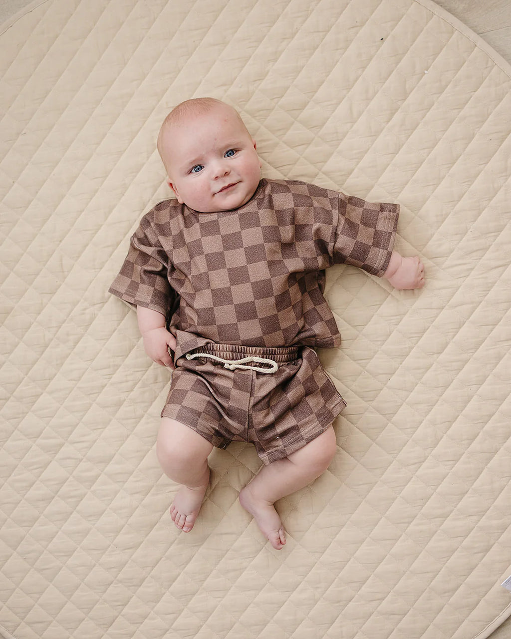 Shorts Set | Espresso Checkered