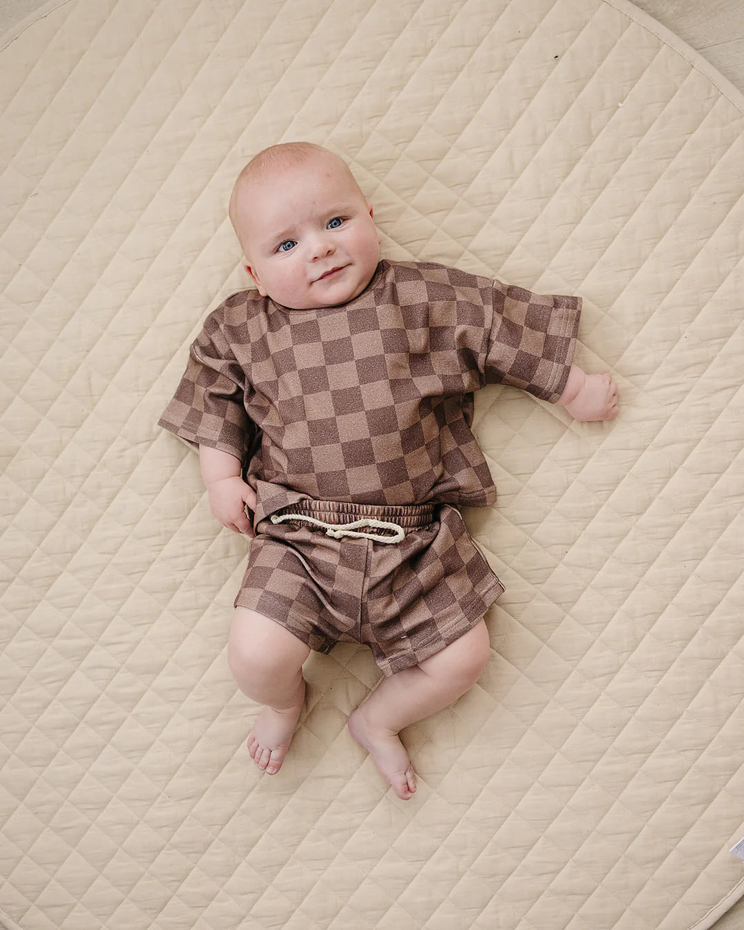 Shorts Set | Espresso Checkered