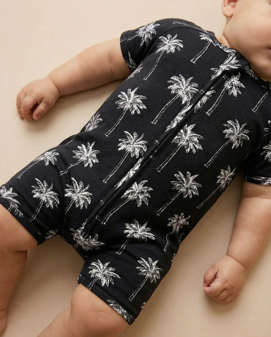 Bamboo Shorty Romper | Palm Style
