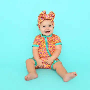 Kelly Leopard Shorty Zip Bamboo Baby Outfit