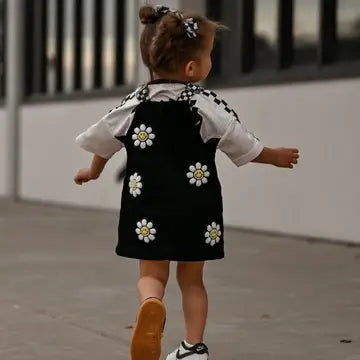 Little Bloomer Black Corduroy Dress