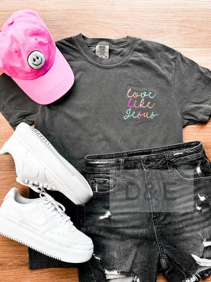 Love Like Jesus Embroidery Graphic Tee