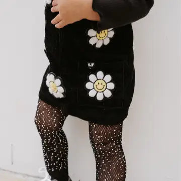 Little Bloomer Black Corduroy Dress