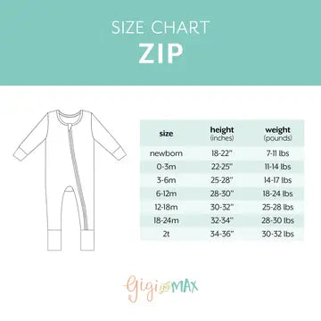 Lola Zip Bamboo One Piece Floral Baby Outfit