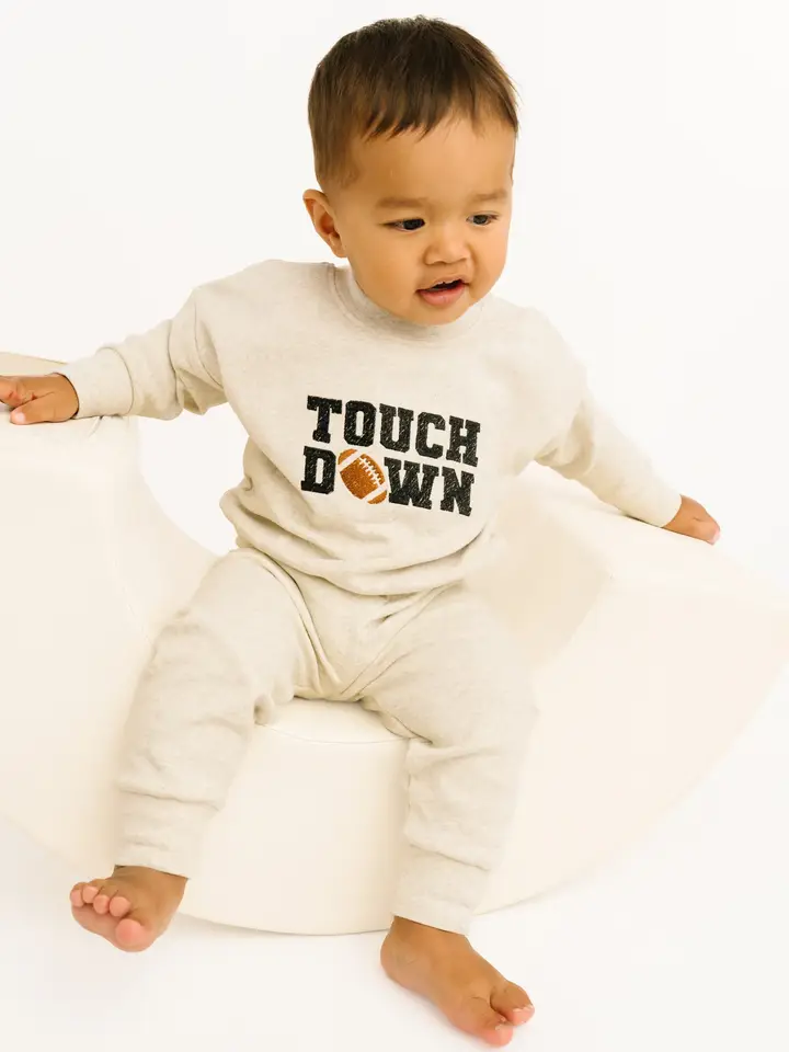 Touchdown Embroidered Crewneck Set 6-12M