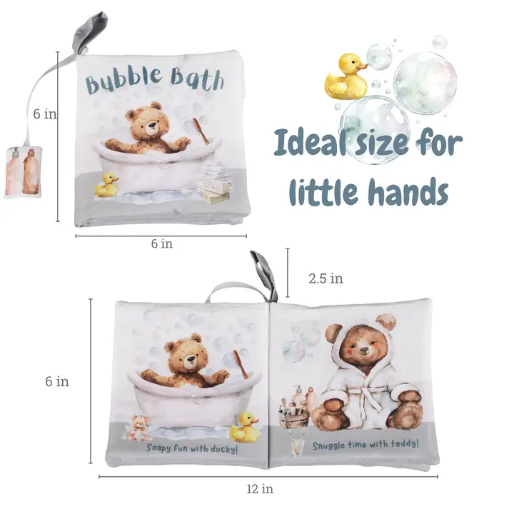 Bubble Bath – 10-Page Crinkle Cloth Book For Babies & Toddlers