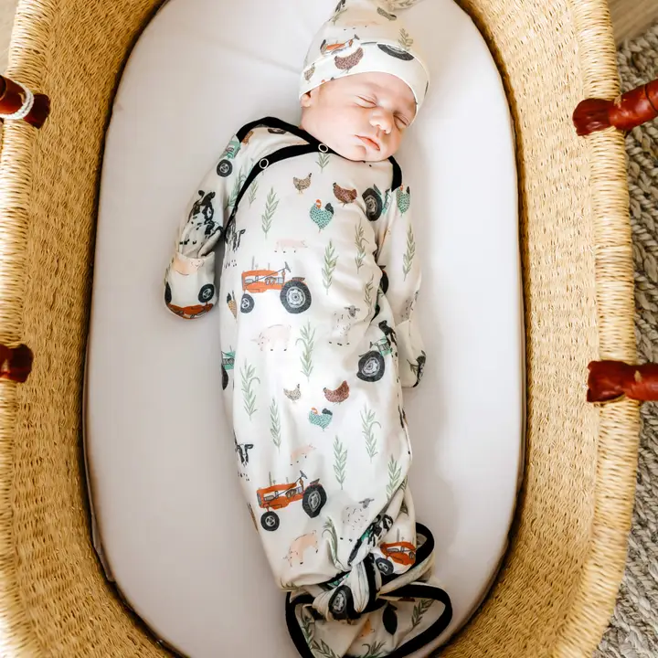 Copper Pearl- Newborn Knotted Gown
