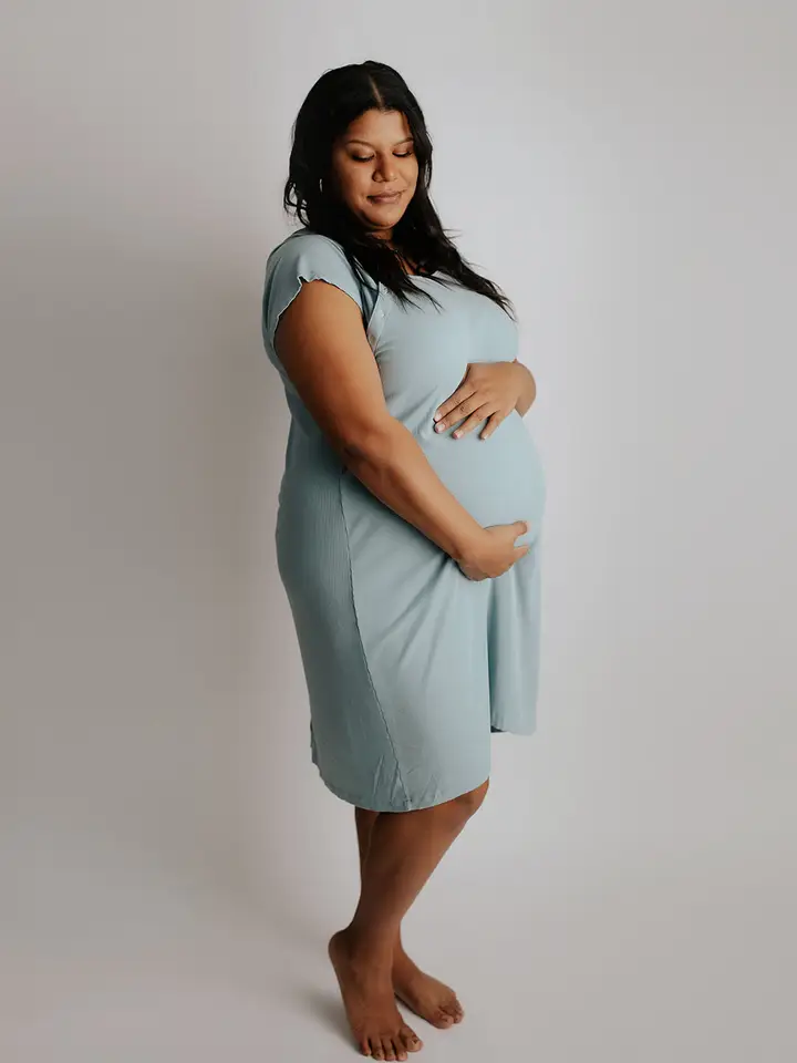 Blue Bird Maternity Mommy Labor and Delivery/ Nursing Gown