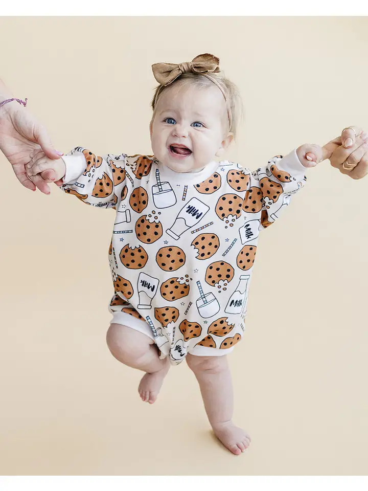 Bubble Romper | Milk & Cookies