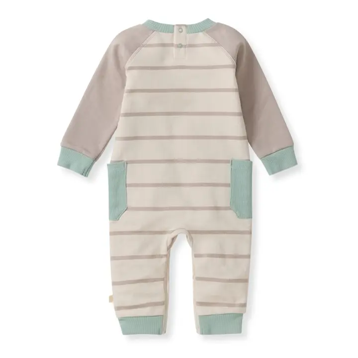 Burt's Bees Baby- Basic Stripe Baby Boy Jumpsuit- Organic Cotten- Newborn