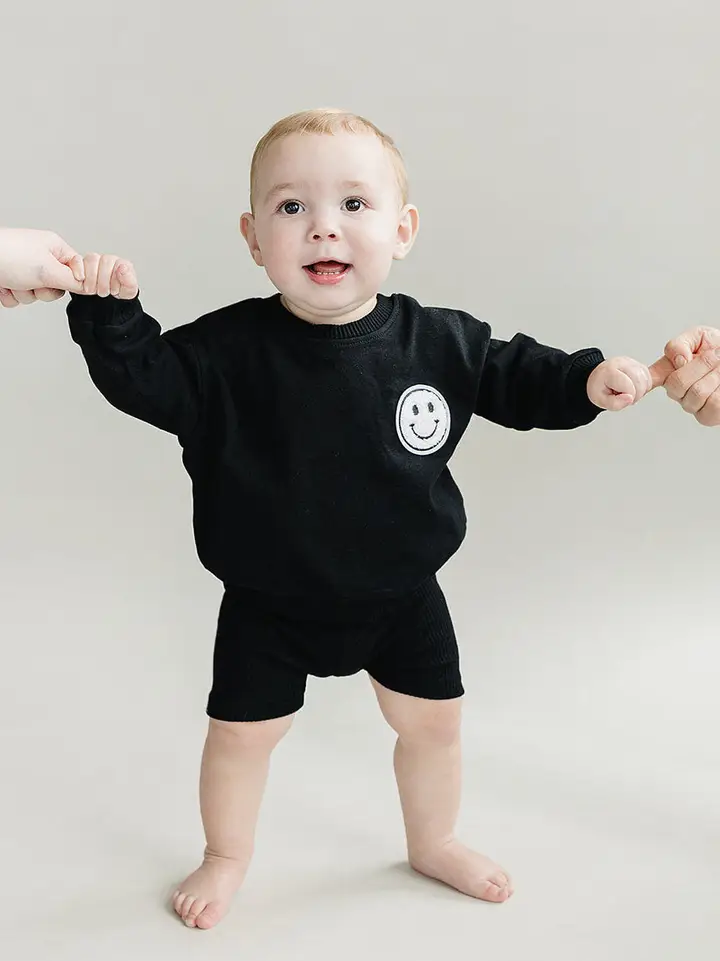 Baby & Kids Biker Shorts Set | Black