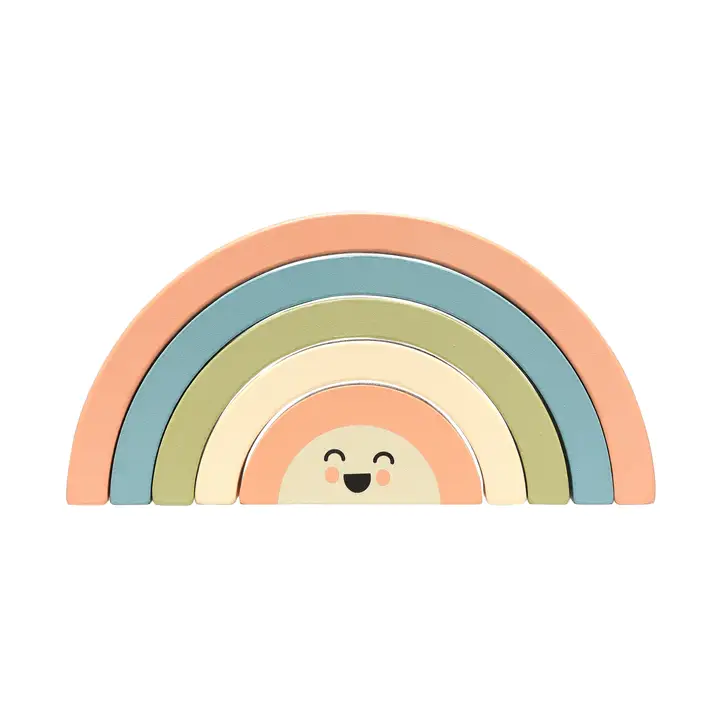 Wooden Stacking Rainbow Baby & Toddler Toy Nursery Decor