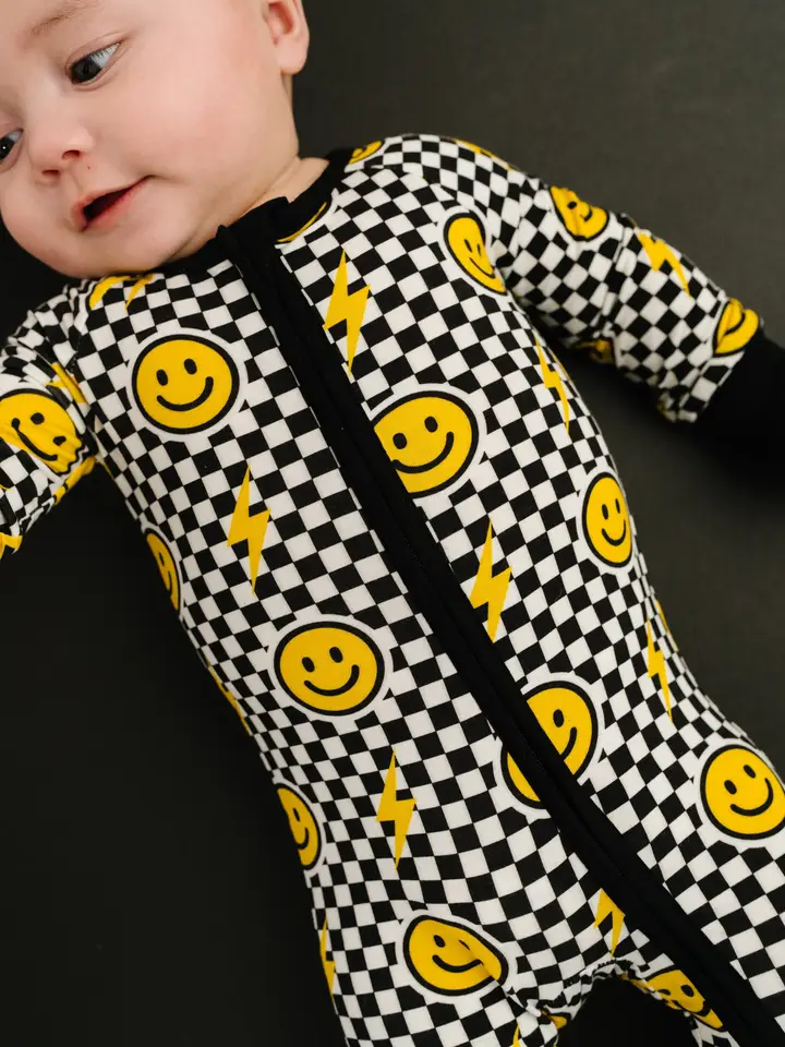 Black Bolt Check Bamboo Sleeper