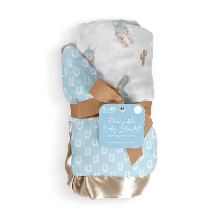 Reversible Baby Blanket Bloomin' Boot