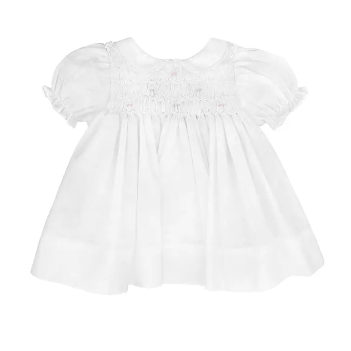 Fully Smocked Dress with Lace