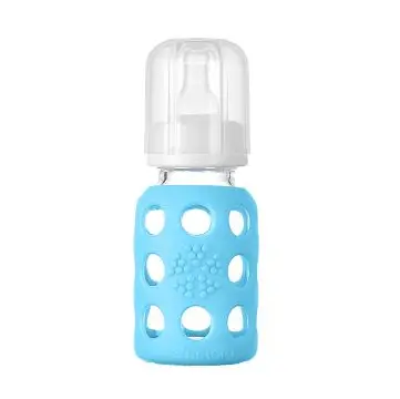 4oz Glass Baby Bottle - Stage 1 Nipple, Stopper, and Cap