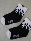 White Flame Crew Socks