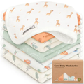 6-Pack Organic Cami Baby Washcloths For Face & Bath Towels