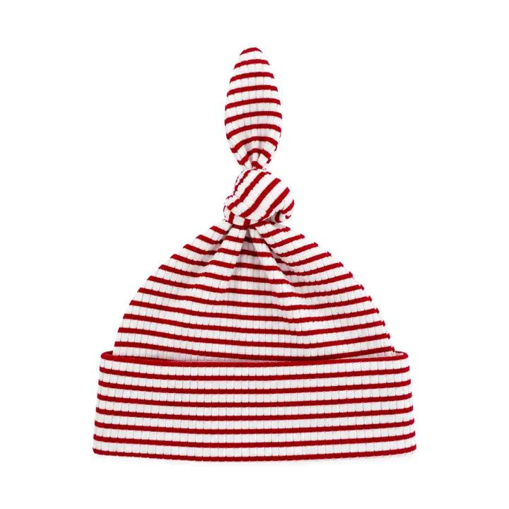 Red Stripe / Ribbed Beanie