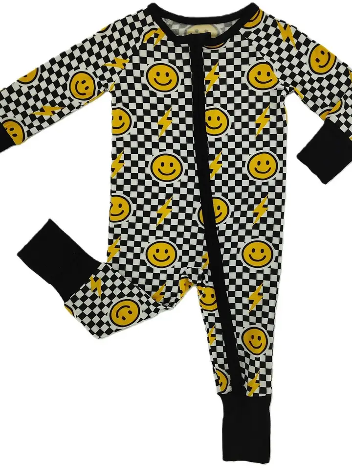 Black Bolt Check Bamboo Sleeper