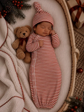 Red Stripe / Ribbed Gown 0-3 months