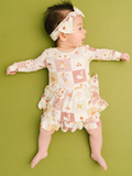 Storybook Picnic Long Sleeve Bodysuit Bamboo Dress