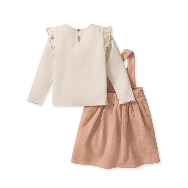 Dotted Rib Pink Dress & Shirt Set- Burt's Bees Baby