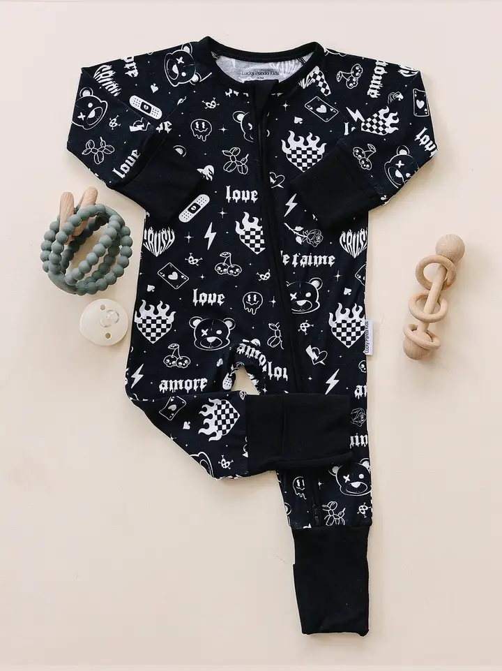 Bamboo Zip Romper | Wild Heart
