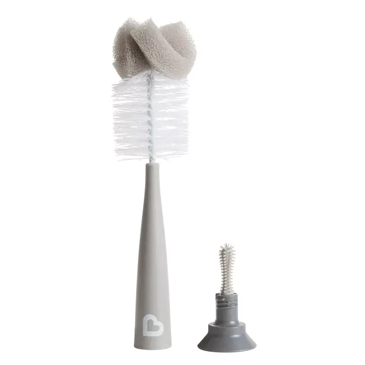 TOMY the First Years Sponge Mate Bottle & Nipple Brush- Gray