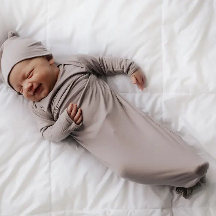 Harbor Mist Taupe Knotted Gown