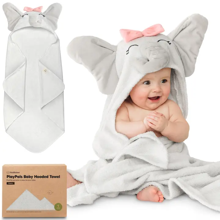 KeaBabies Cuddle Baby Hooded Towel