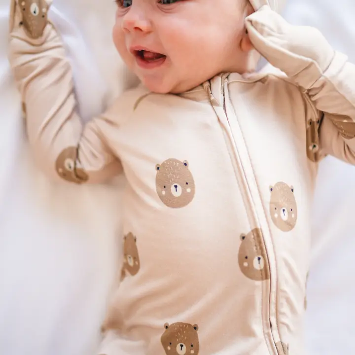 Bamboo 2-Way Convertible Zip Romper - Teddy | Unisex