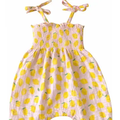 Lemon Sorbet / Muslin Smocked Jumpsuit