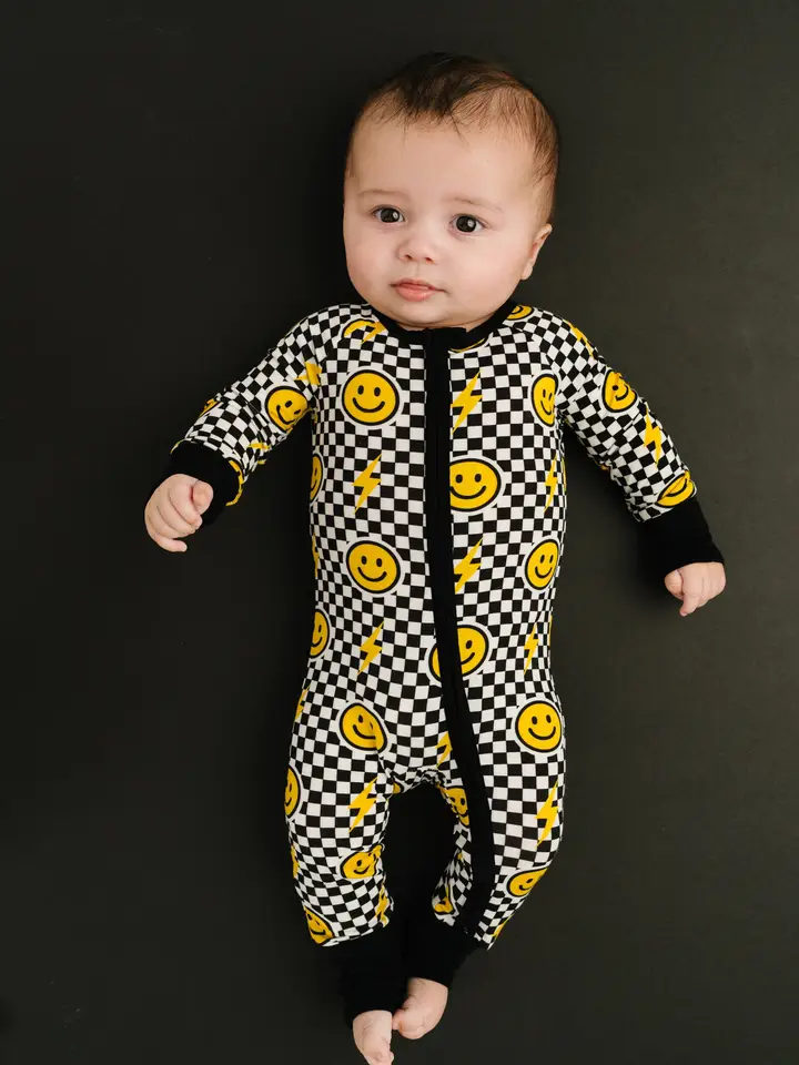 Black Bolt Check Bamboo Sleeper