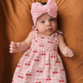 Gingham Cherries / Muslin Smocked Jumpsuit