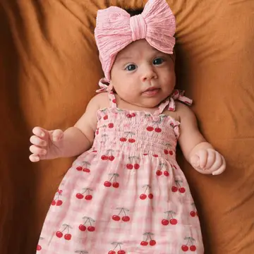 Gingham Cherries / Muslin Smocked Jumpsuit