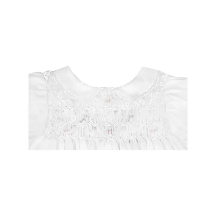 Fully Smocked Dress with Lace