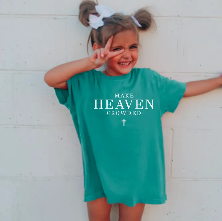 Comfort Color Youth Make Heaven Crowded Tee Faith Kids